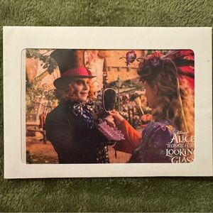 Disney Alice Through the Looking Glass Lithograph Print — Purple Red Accents